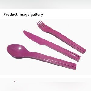 Tupperware 3 snap together cutlery sets